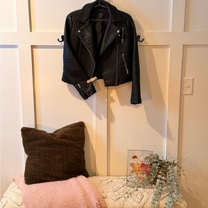 American Eagle Outfitters Black Leather Jacket